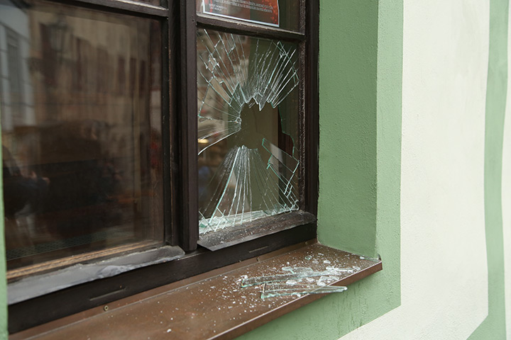 A2B Glass are able to board up broken windows while they are being repaired in Staines.